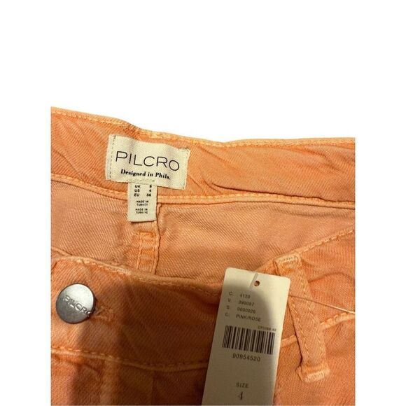 Brand New Anthropologie Pilcro Pleated Micro Denim Skirt in Pink Rose Size 4 - Picture 6 of 14